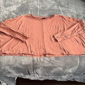 ASOS Long Sleeve Top in Coral